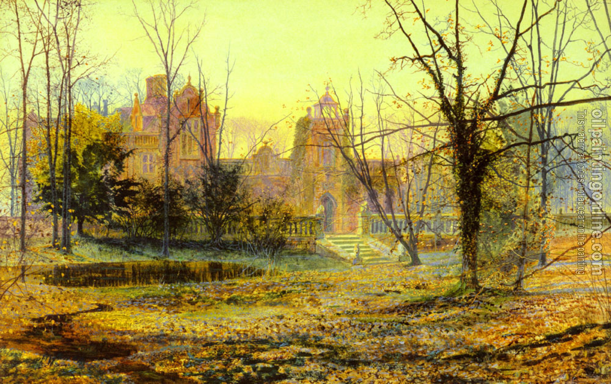 Grimshaw, John Atkinson - Evening, Knostrop Old Hall